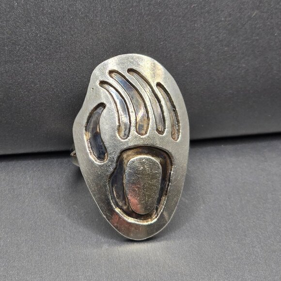 Unbranded Jewelry - VTG Sterling Silver Bear Paw Statement Ring Size 6.5 Native American Style 6.76g